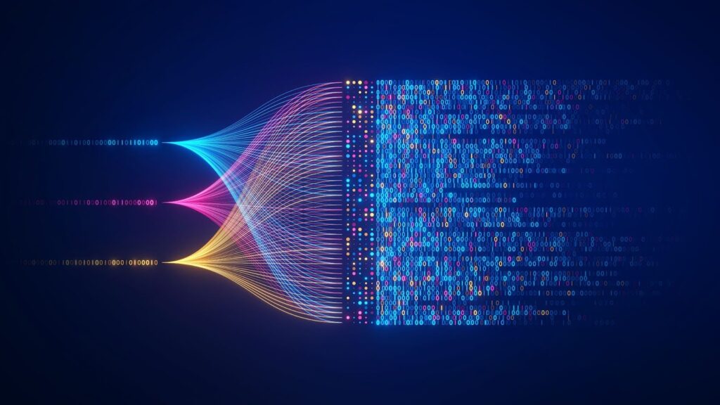 Stock image of neural network for artificial intelligence.